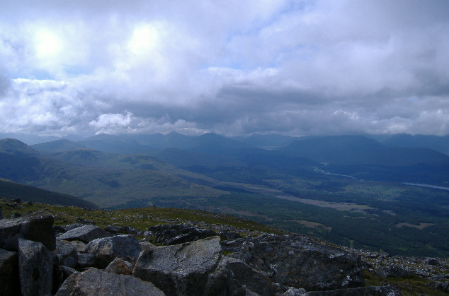 photograph looking west from Ben Tee 