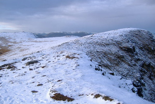 photograph looking north west at three of the summits of Beinn an Dothaidh 