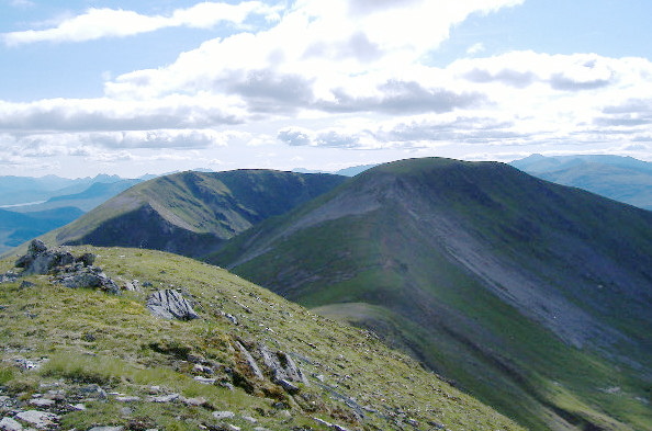 photograph looking back at Beinn Eibhinn and Aonach Beag 