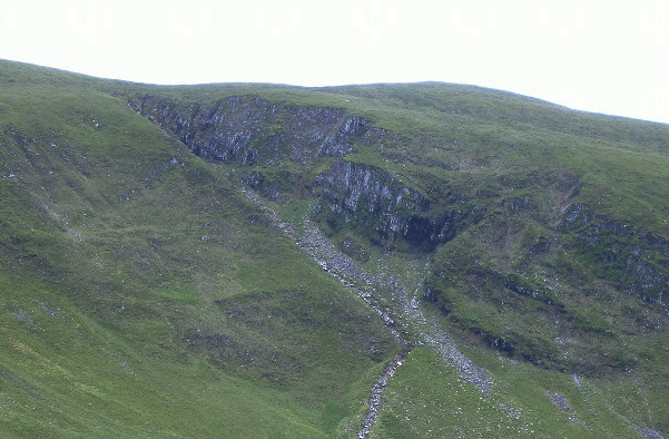 photograph looking back up to Choire na Reinich 