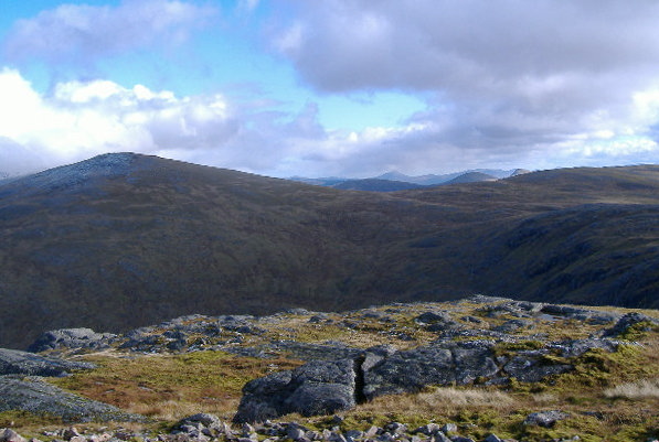 photograph looking across to Chno Dearg from the summit of Stob Coire Sgriodain 