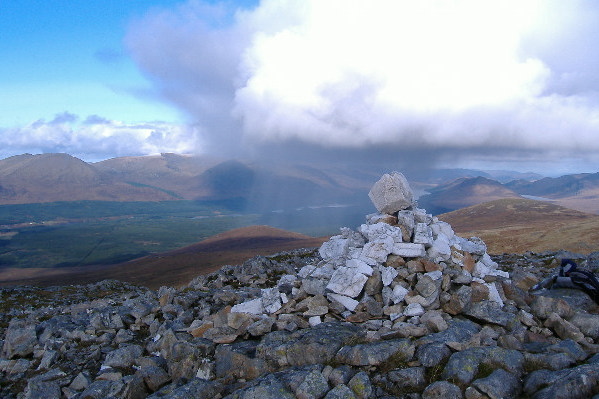 photograph looking across Loch Laggan to Creag Meagaidh 