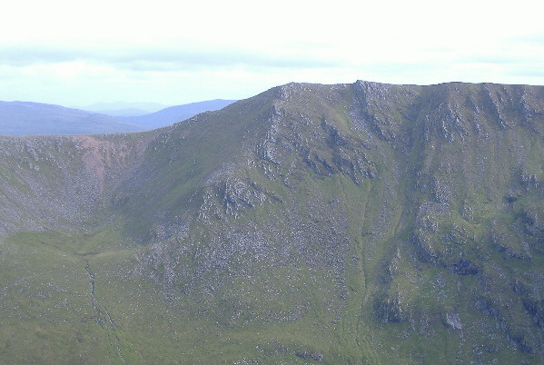 photograph of the ridge running up from the valley 