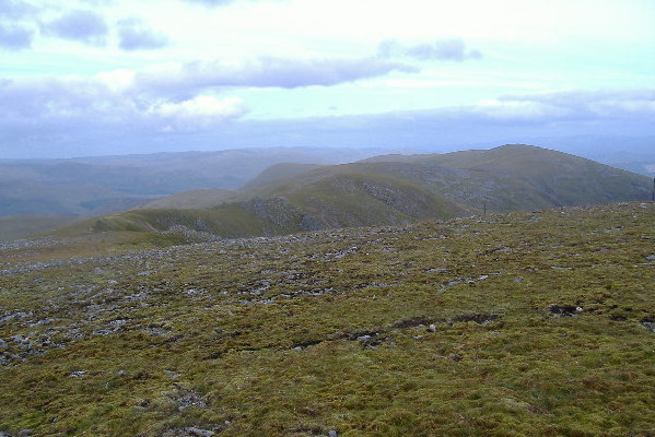 photograph looking along the ridge towards Carn Liath 