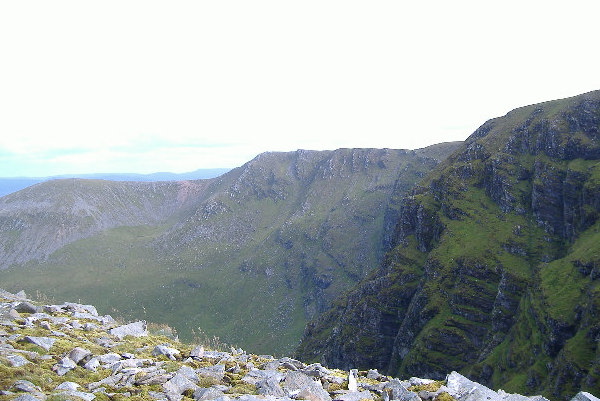 photograph of the crags of Creag Meagaidh 