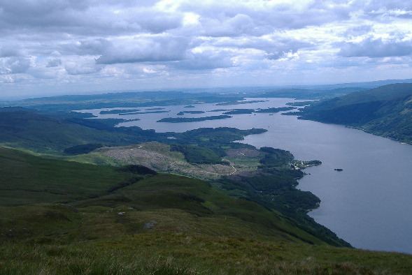 photograph looking down Loch Lomond