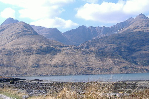 photograph of Ladhar Bheinn taken from the track at Barrisdale 