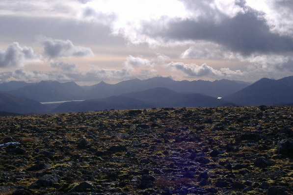 photograph looking south west from Chno Dearg 