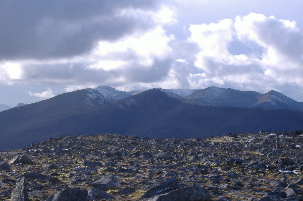 photograph looking west from Chno Dearg 