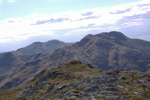 photograph looking across to Meall Buidhe and Luinne Bheinn