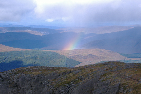 photograph of a blob of rainbow 