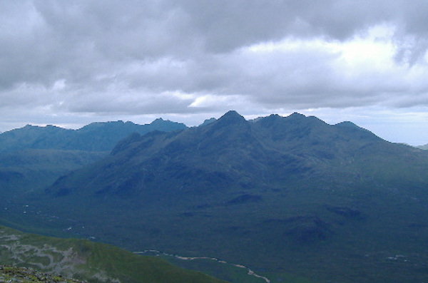 photograph looking over to the Black Cuillin 