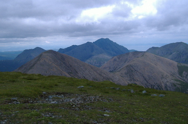 photograph looking down the red Cuillin 