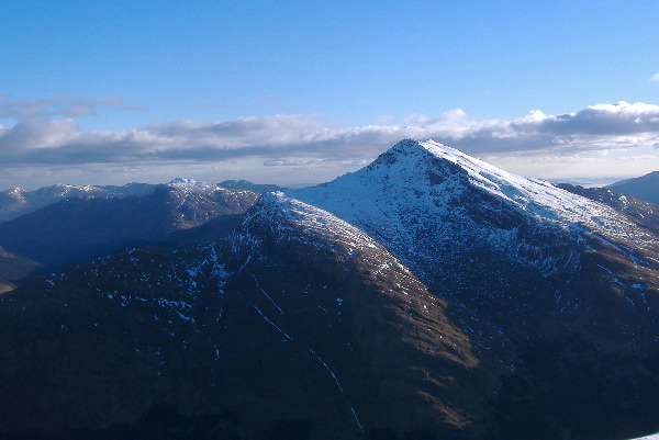 photograph of Beinn an Lochain from Binnein an Fhidhleir 