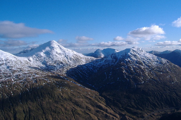 photograph of looking across to Beinn Ime and Beinn Luibhean, from Binnein an Fhidhleir 