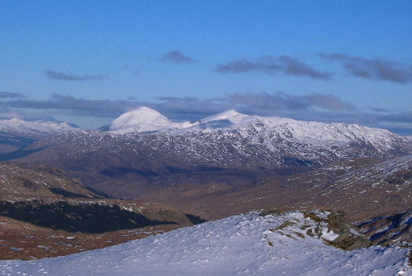 photograph of Ben More and Stob Binnein from Binnein an Fhidhleir 