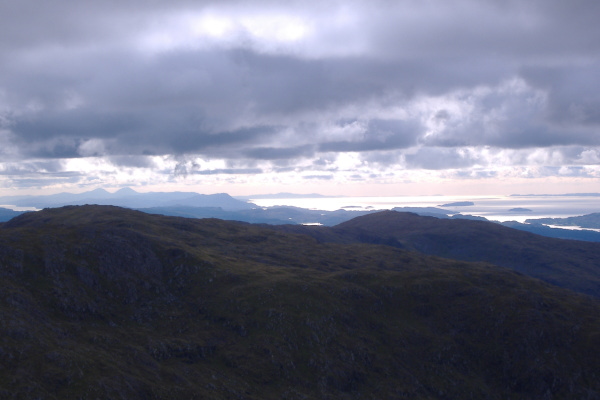 photograph looking southwest over the Firth of Lorne from the 863 metre summit 