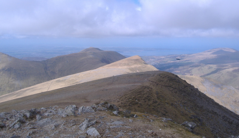 looking north along the ridge 