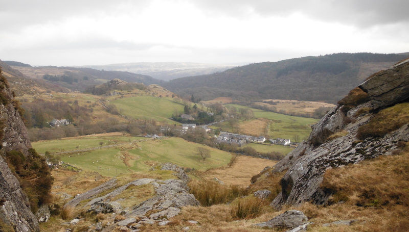  looking back down to Capel Curig 