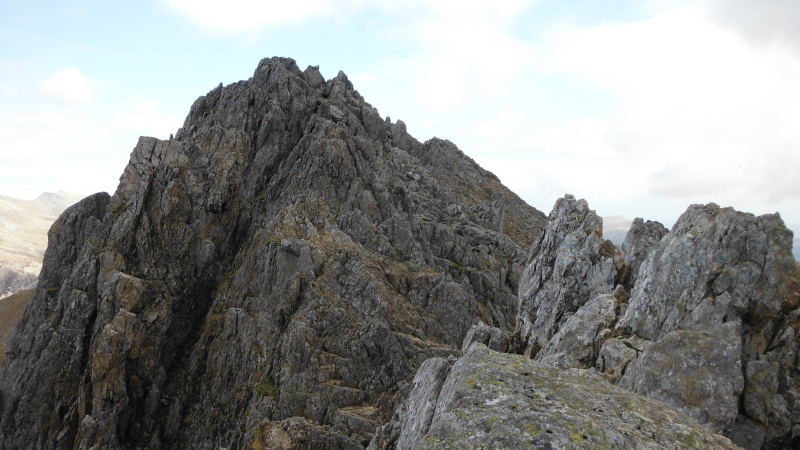  looking back at some part of the Crib Goch ridge  