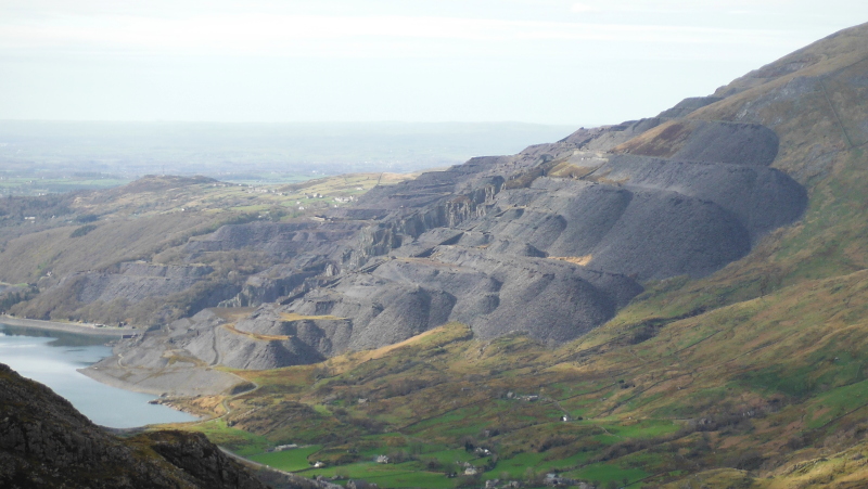  looking across to Llanberis slate quarry 