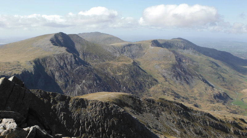  looking down the ridge beyond Y Garn  