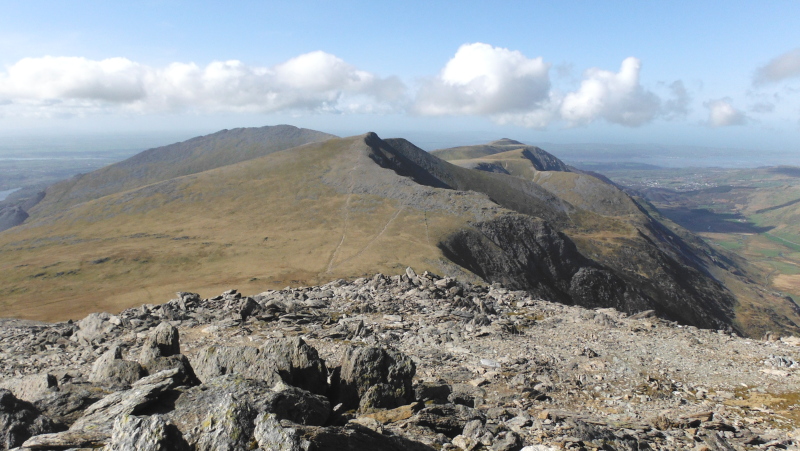  looking down the ridge beyond Y Garn  