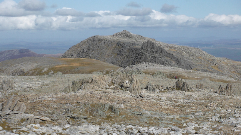  looking back towards the summit of Glyder Fach  