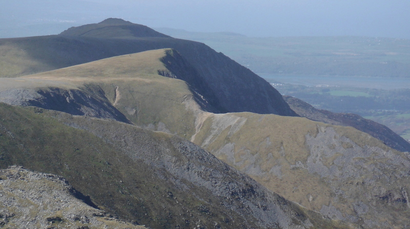  the arête halfway down the ridge  