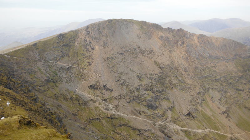  looking across to Garnedd Ugain and the top end of the Pyg Track 