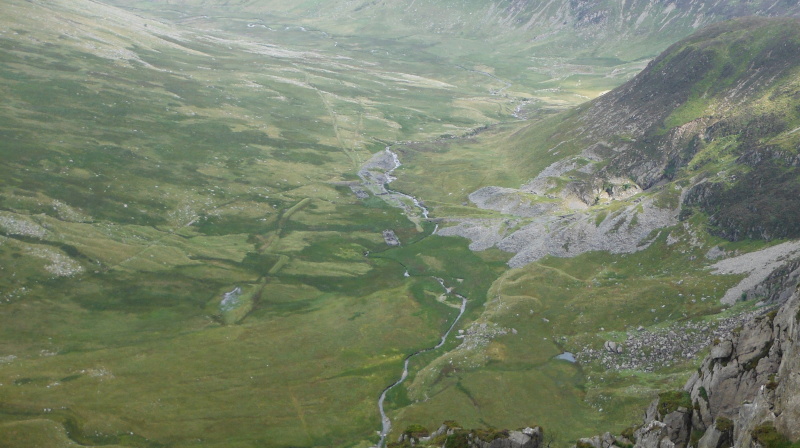  looking down on the quarry and the scars 