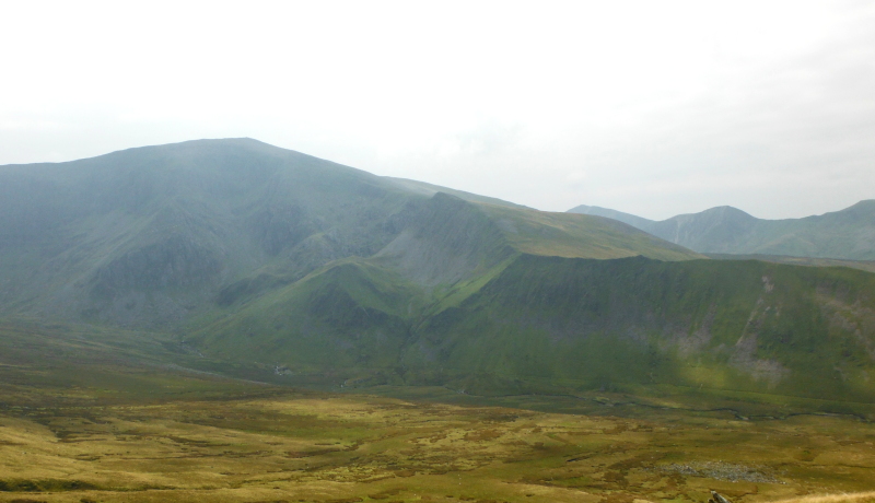  looking across to Carnedd Dafydd, with its hanging valley and double escarpment