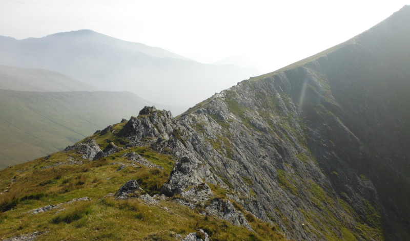  looking down on the ridge