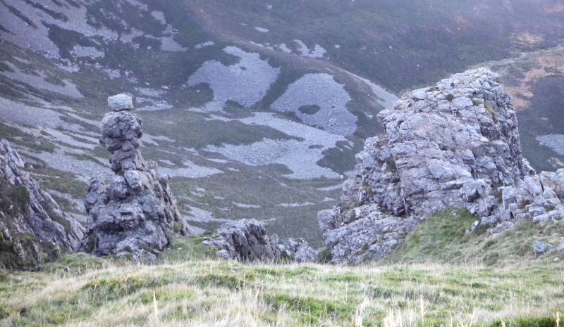  looking down on the pillar 