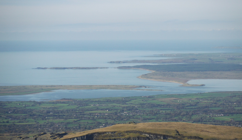  looking across the Menai Straits towards Llanddwyn Island 