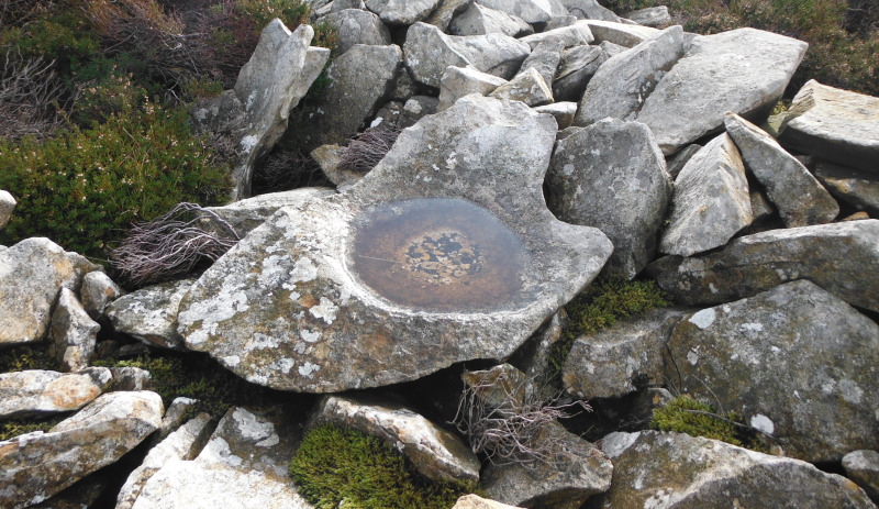  a stone basin 