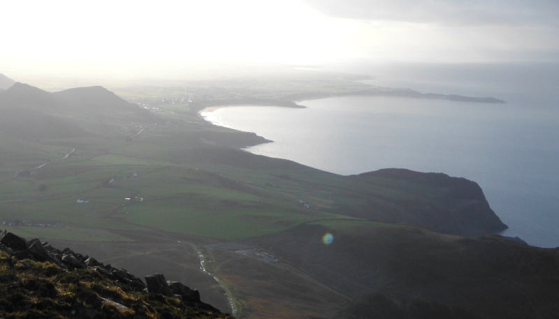  looking down the coast past Penrhyn Glas towards Trwyn Porth Dinllaen 