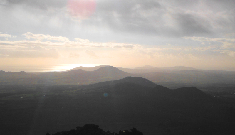  looking right down the Lleyn Peninsula to Bardsey Island 