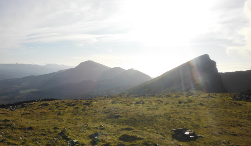  looking over to Moel Hebog, beyond Mynydd Drws-y-coed 