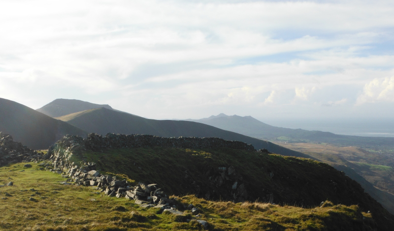  looking down the coast of the Lleyn Peninsula to Yr Eifl 