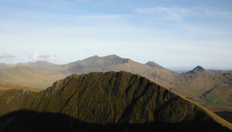  looking across to Mynydd Drws-y-coed, with Snowdon and Yr Aran in the background 