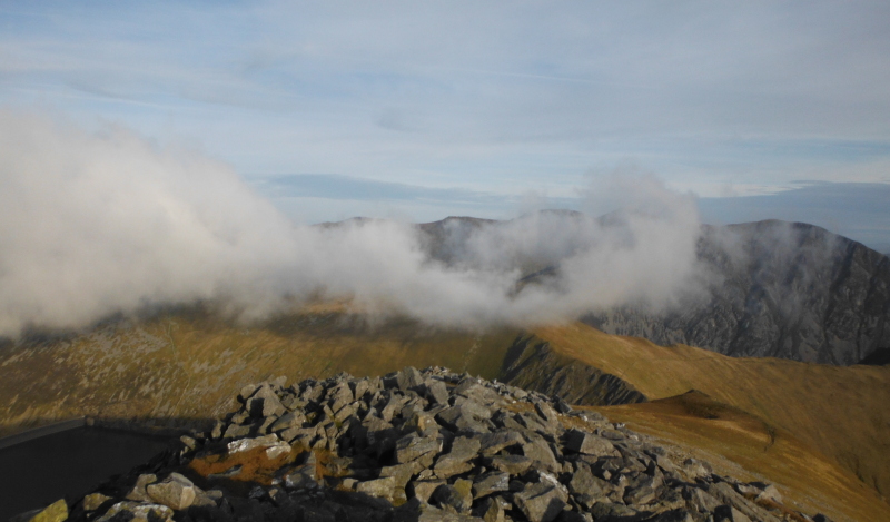  looking across to the Carneddau, beyond the bank of cloud