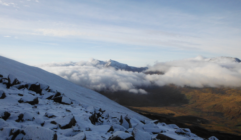  looking across to Snowdon surrounded by cloud 