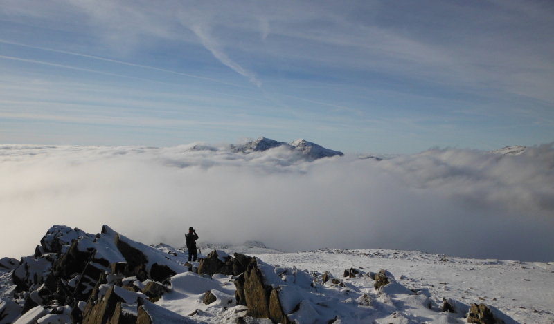  looking across to Snowdon surrounded by cloud 