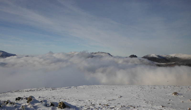  looking across to the Glyders surrounded by cloud 