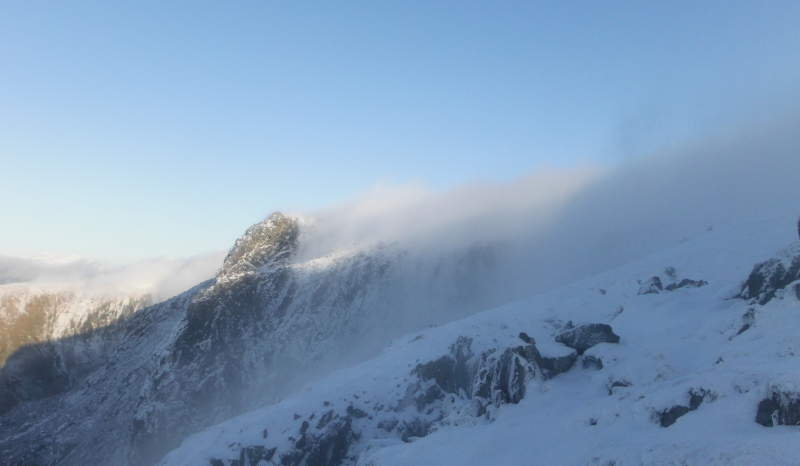  looking across to the cliffs above Cwm Silyn 