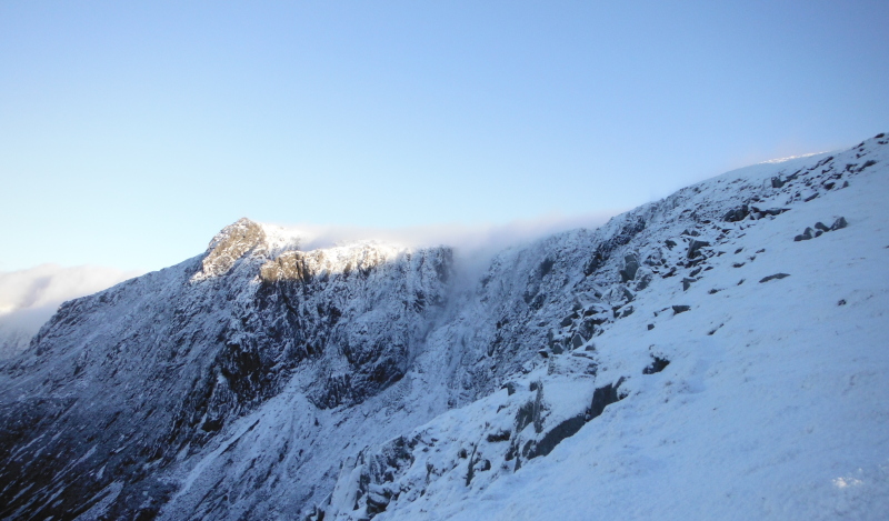  looking across to the cliffs above Cwm Silyn 