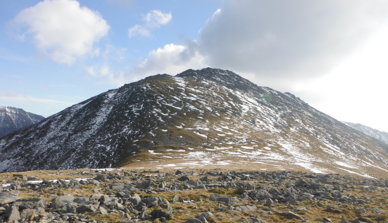  looking up to Carnedd Filiast