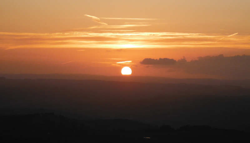  the sun as it disappeared below the horizon  