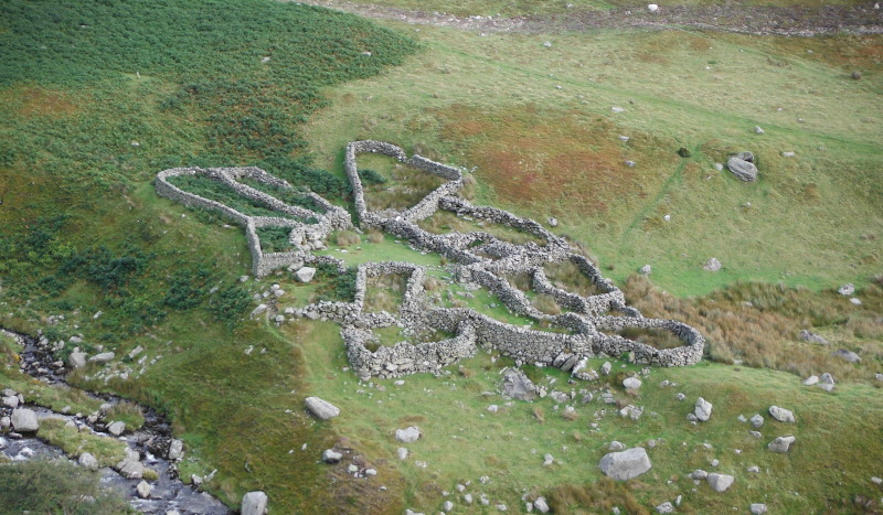  looking down on the sheep pens 